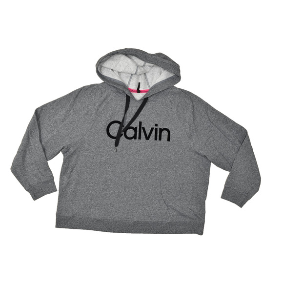 Calvin Klein Performance Women's Hoodie Plus Size 2X Gray Pullover Logo Solid - Picture 1 of 8